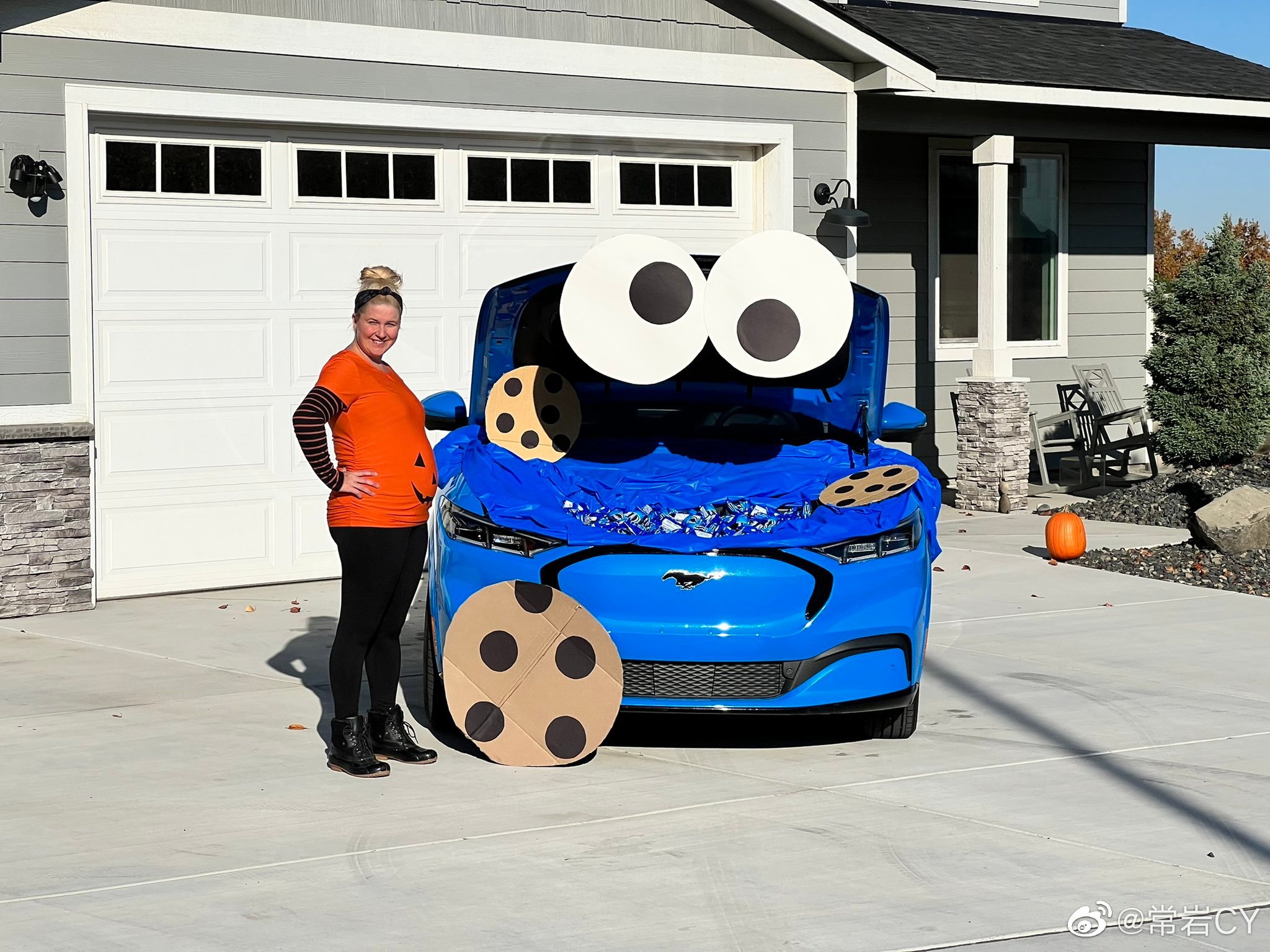 我今年见得最不吓人的万圣节装扮：Mach-E装成奥利奥  - 图片 1