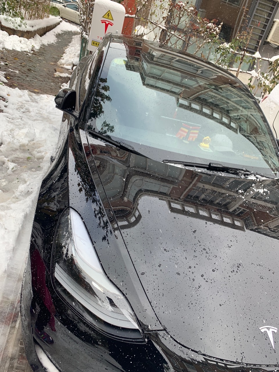 大连下雪了，很大.
除霜功能很好用，很赞！ - 图片 2